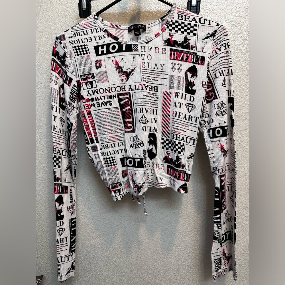 Love Streak Long Sleeve, Open Back Crop